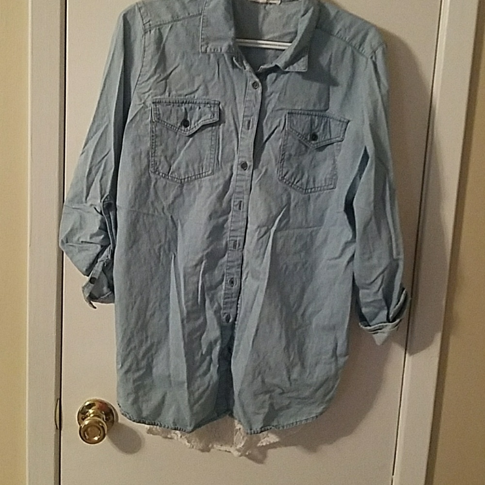 Denim button up shirt